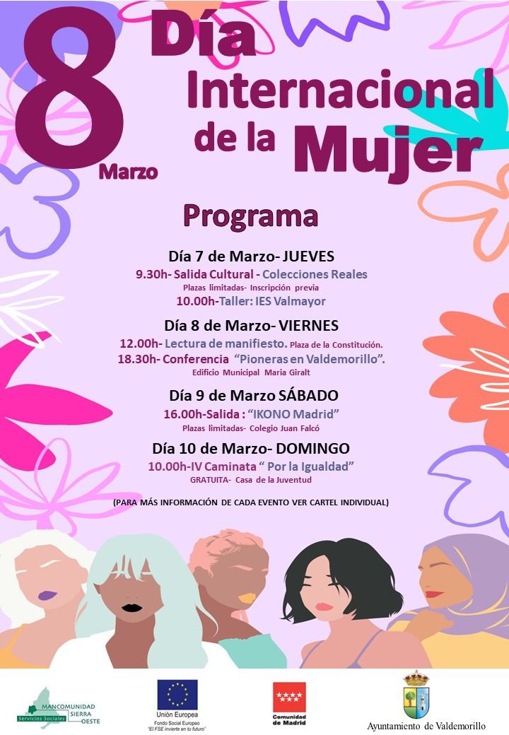 Valdemorillo presenta sus actividades en torno al 8 de marzo, que culminarán con otra gran marcha urbana por la igualdad