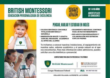 British Montessori, educación personalizada de excelencia de 1 a 18 años