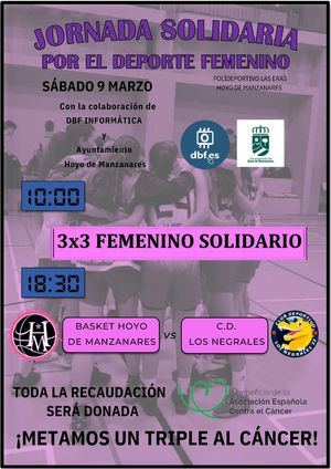 II Jornada Solidaria en el Club de Basket Hoyo de Manzanares por la igualdad y la lucha contra el cáncer