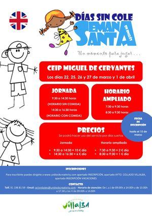 Collado Villalba abre las inscripciones para el programa de los Días sin Cole en Semana Santa