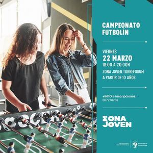 La Zona Joven Torreforum de Torrelodones organiza un campeonato de futbolín