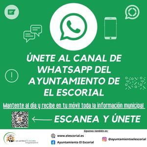 El Ayuntamiento de El Escorial abre un canal de información municipal en WhatsApp