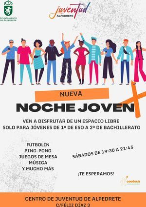 Nuevas actividades de ocio para los jóvenes de Alpedrete con la Noche Joven y el Tardeo