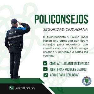 La Policía Local de Galapagar da ‘Policonsejos’ de seguridad a los vecinos desde las redes sociales