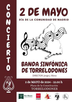 La Banda Sinfónica de Torrelodones ofrecerá un concierto en la Plaza de la Constitución para celebrar el 2 de mayo