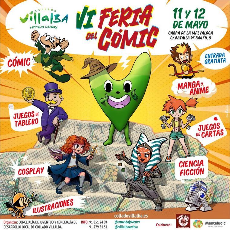 La Feria del Cómic de Collado Villalba ofrecerá cómic, manga, ilustración, cosplay y sorpresas este fin de semana