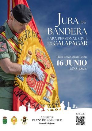 Galapagar organiza celebrará el 16 de junio una Jura de Bandera para personal civil