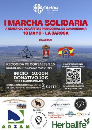 Guadarrama acoge la I Marcha Solidaria a beneficio de Cáritas de la Parroquia de San Miguel Arcángel