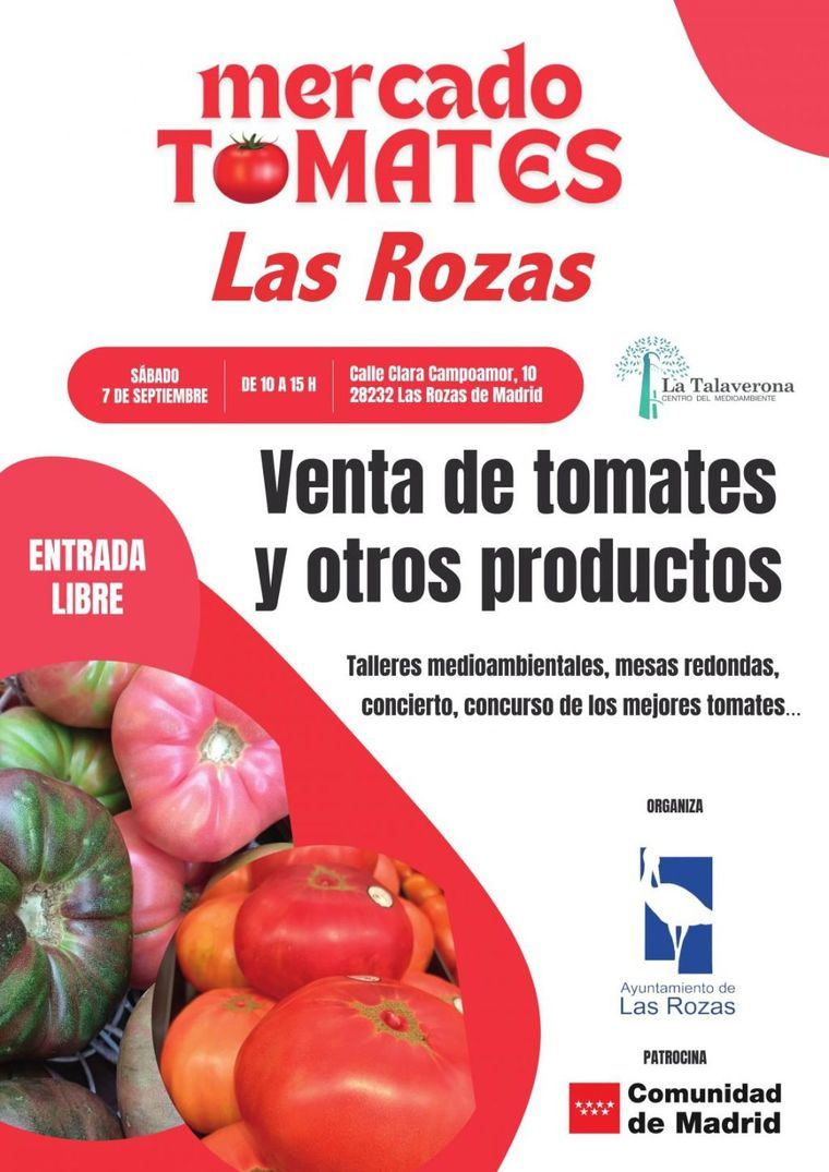 Los tomates tendrán su propio Mercado este sábado en el Centro La Talaverona de Las Rozas