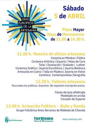 La Comunidad celebra los Días Europeos de la Artesanía con actividades gratuitas en localidades como Hoyo de Manzanares, Torrelodones o San Lorenzo