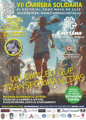El Escorial correrá por el empleo el próximo 10 de mayo en la VII Carrera Solidaria de Cáritas