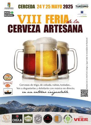 Cerceda celebra el 24 y 25 de mayo su VIII Feria de la Cerveza Artesana