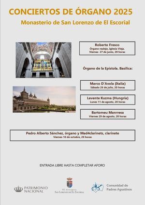 Comienza el Ciclo de Órgano 2025 en San Lorenzo de El Escorial