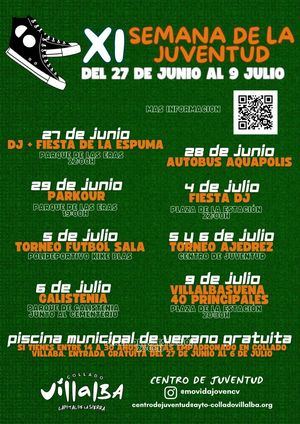 La XI Semana de la Juventud de Collado Villalba ofrece música, deporte y ocio alternativo del 27 de junio al 9 de julio