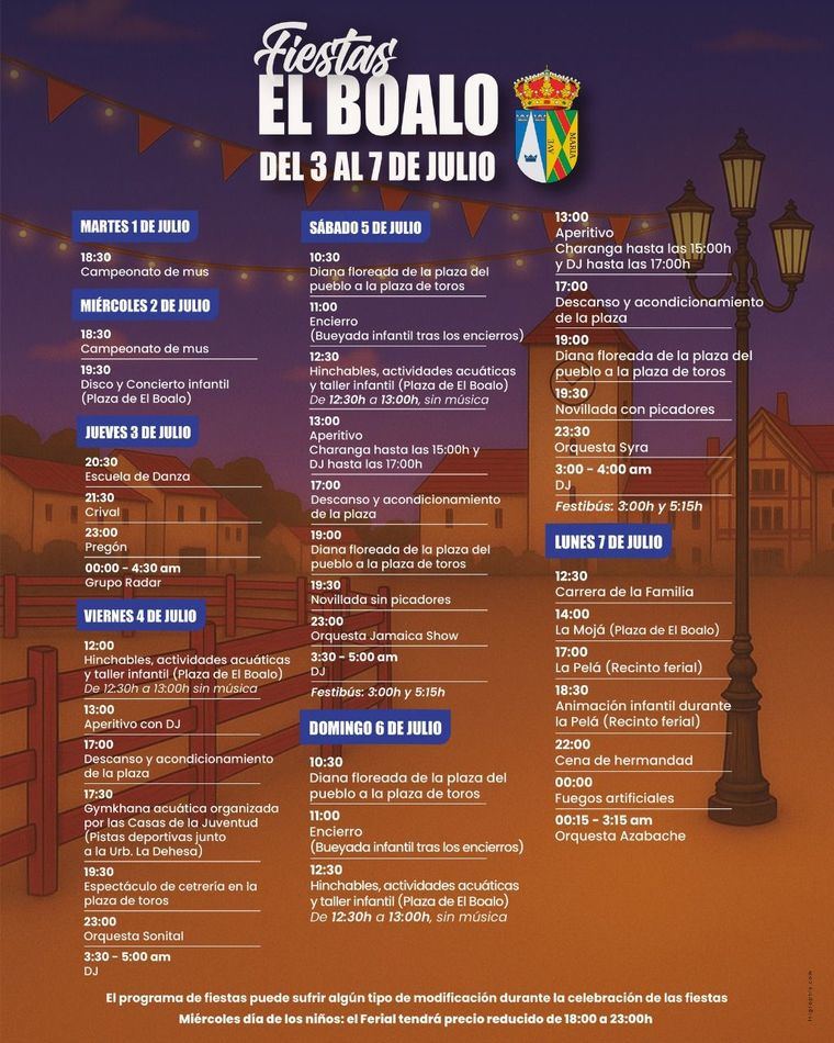 El Boalo celebra sus fiestas de verano del 3 al 7 de julio