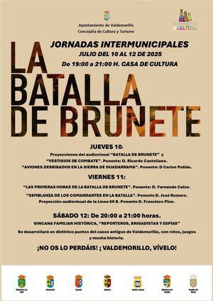 Valdemorillo celebra del 10 al 12 de julio las Jornadas Intermunicipales de la Batalla de Brunete