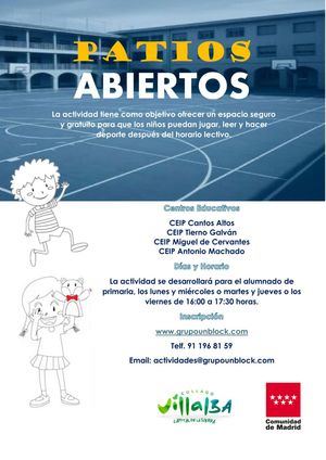 Collado Villalba pone en marcha el programa ‘Patios Abiertos’ en cuatro colegios de la localidad