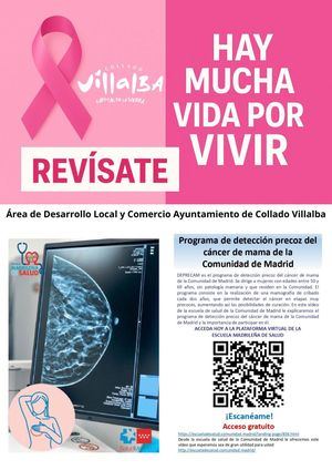 Collado Villalba organiza varias actividades de prevención con motivo del Día Mundial contra el cáncer de mama