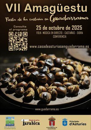 Castañas y sidra en la celebración del ‘amagüestu’ asturiano en Guadarrama