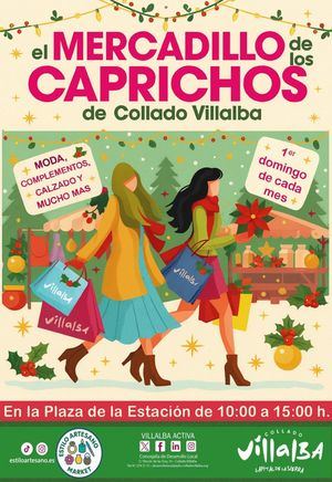 El Mercado de los Caprichos regresa este domingo a Collado Villalba, con temática navideña