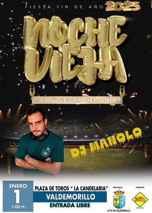 Valdemorillo dará la bienvenida al 2026 con la tradicional Fiesta de Fin de Año en la Plaza de Toros