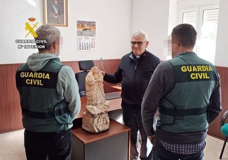 Robada en Badajoz y recuperada en San Lorenzo de El Escorial: la Guardia Civil recupera una escultura de la Virgen del Buensuceso