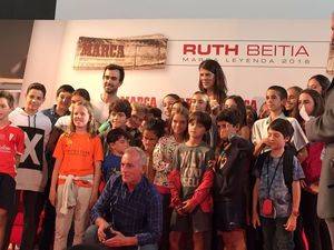 La escuela de atletismo de Torrelodones con Ruth Beitia