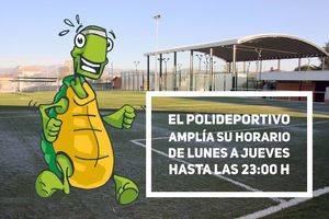 El polideportivo amplia su horario hasta las 11 de la noche