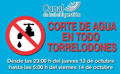 Corte de agua en todo Torrelodones