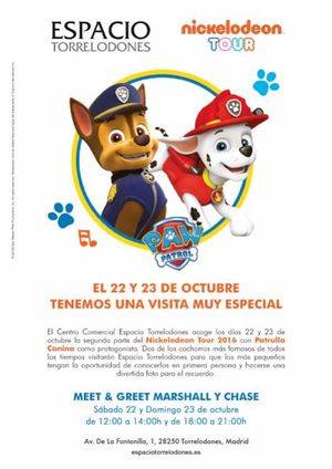 Conoce a Marshall y Chase de "Patrulla Canina" en Espacio Torrelodones