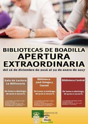 Las bibliotecas tendrán horario ampliado de apertura 