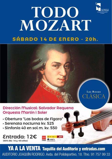 La temporada de Las Rozas Clásica se abre con un concierto dedicado a Mozart