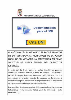 Los vecinos podrán obtener el DNI en las dependencias municipales