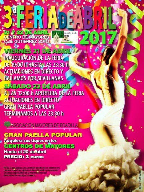 Boadilla celebra su III Feria de Abril de los mayores los días 21 y 22 de abril