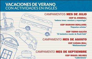 Las actividades de verano ofrecen más de 2.000 plazas