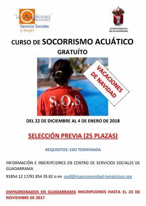 Curso gratuito de socorrismo acuático destinado a los más jóvenes