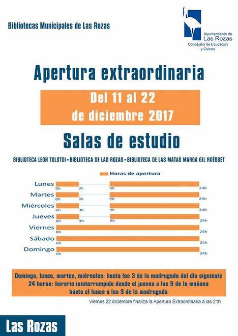 Apertura extraordinaria de las bibliotecas roceñas en diciembre