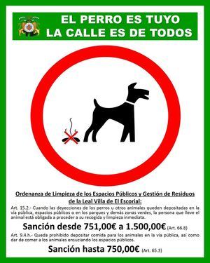 Campaña de información de limpieza en vía pública para propietarios de animales