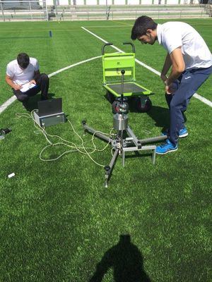 Pruebas de homologación del campo de fútbol de El Escorial