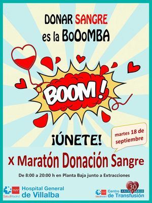 El Hospital General de Villalba celebra el martes su X Maratón de Donación de Sangre