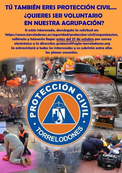 Protección Civil busca, hasta finales de octubre, nuevos voluntarios