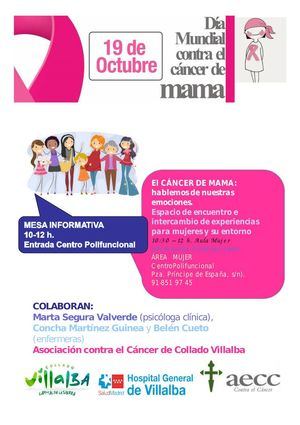 Jornada informativa con motivo del Día contra el cáncer de mama