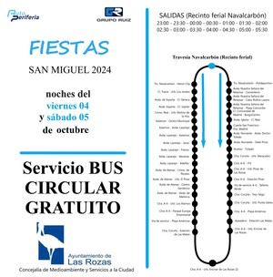 Las Rozas pone en marcha un servicio especial de autobús gratuito nocturno para las Fiestas de San Miguel