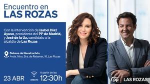 Isabel Díaz Ayuso visita este domingo Las Rozas para participar en un acto con José de la Uz