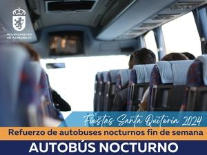 Alpedrete anuncia un refuerzo de los autobuses nocturnos en las Fiestas de Santa Quiteria