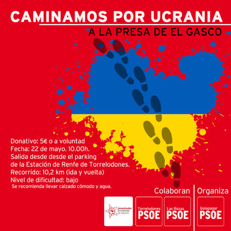 Varias agrupaciones socialistas del Noroeste organizan una caminata solidaria con Ucrania a la Presa del Gasco
