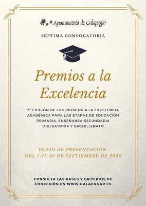 Convocada en Galapagar la séptima edición de los Premios a la Excelencia Académica en Primaria, ESO y Bachillerato