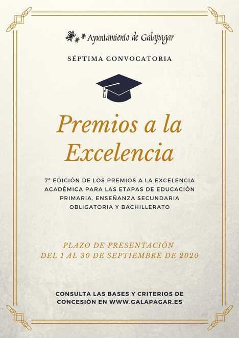 Convocada en Galapagar la séptima edición de los Premios a la Excelencia Académica en Primaria, ESO y Bachillerato
