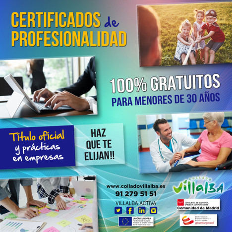 Aún quedan plazas para obtener el Certificado de Profesionalidad de Atención Sociosanitaria en Collado Villalba