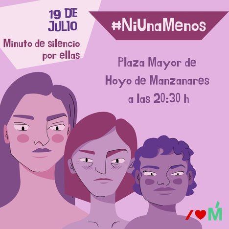 PSOE y Más Madrid en Hoyo de Manzanares convocan un minuto de silencio por las víctimas de violencia de género